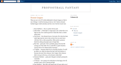 Desktop Screenshot of profootballfantasy.blogspot.com