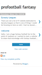 Mobile Screenshot of profootballfantasy.blogspot.com