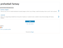 Tablet Screenshot of profootballfantasy.blogspot.com