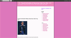 Desktop Screenshot of davidarchuletaidolfans.blogspot.com