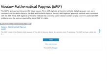 Tablet Screenshot of moscowmathematicalpapyrus.blogspot.com