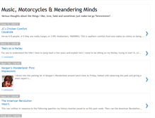 Tablet Screenshot of musicmotorcyclesandmeanderingminds.blogspot.com