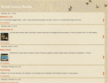 Tablet Screenshot of kristilovesbooks.blogspot.com