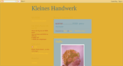 Desktop Screenshot of kleineshandwerk.blogspot.com