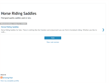 Tablet Screenshot of horse-riding-saddles.blogspot.com