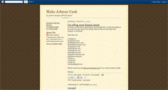Desktop Screenshot of makejohnnycash.blogspot.com
