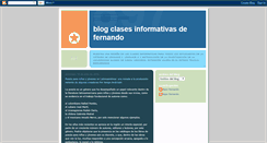 Desktop Screenshot of blogclasesinformativasdefernando.blogspot.com