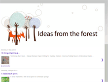 Tablet Screenshot of ideasfromtheforest.blogspot.com