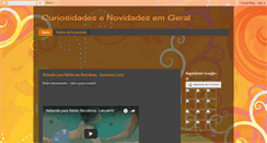 Desktop Screenshot of curiosidadesenovidadesemgeral.blogspot.com