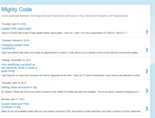 Tablet Screenshot of mightycode.blogspot.com