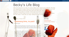 Desktop Screenshot of beckys-life-blog.blogspot.com
