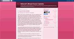 Desktop Screenshot of deborah-clawson-breast-cancer-updates.blogspot.com