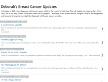 Tablet Screenshot of deborah-clawson-breast-cancer-updates.blogspot.com