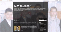 Desktop Screenshot of kidstoadopt.blogspot.com