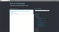 Desktop Screenshot of allfreedownloadz.blogspot.com