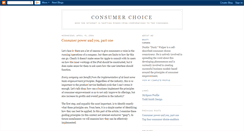 Desktop Screenshot of consumerchoice.blogspot.com