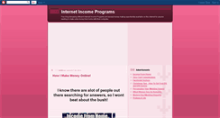 Desktop Screenshot of internetincomeprograms.blogspot.com