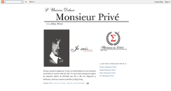 Desktop Screenshot of monsieur-prive.blogspot.com