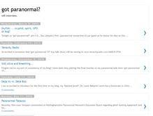 Tablet Screenshot of gotparanormal.blogspot.com