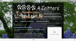 Desktop Screenshot of paws4critters.blogspot.com