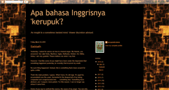 Desktop Screenshot of kerupukdicabein.blogspot.com