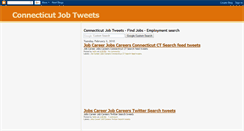 Desktop Screenshot of connecticutjobtweets.blogspot.com