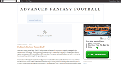 Desktop Screenshot of advancedfantasyfootball.blogspot.com