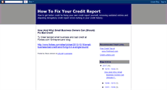 Desktop Screenshot of fixyourcreditreport.blogspot.com