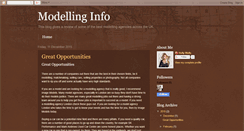 Desktop Screenshot of modelling-info.blogspot.com