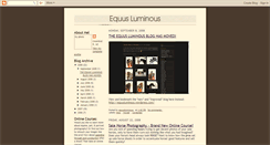 Desktop Screenshot of equusluminous.blogspot.com