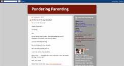 Desktop Screenshot of ponderingparenting.blogspot.com