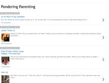 Tablet Screenshot of ponderingparenting.blogspot.com