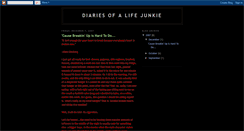 Desktop Screenshot of diariesofalifejunkie.blogspot.com