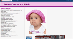 Desktop Screenshot of breastcancerisabitch.blogspot.com