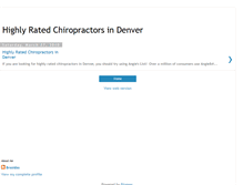 Tablet Screenshot of highlyrated-chiropractors-denver.blogspot.com