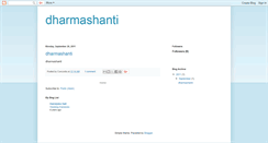 Desktop Screenshot of dharmashanti.blogspot.com