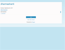 Tablet Screenshot of dharmashanti.blogspot.com