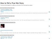 Tablet Screenshot of howtotellatruewarstory.blogspot.com