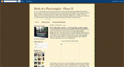 Desktop Screenshot of birthofaplaywright.blogspot.com