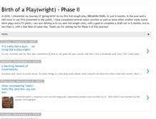 Tablet Screenshot of birthofaplaywright.blogspot.com