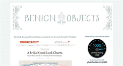 Desktop Screenshot of benignobjects.blogspot.com