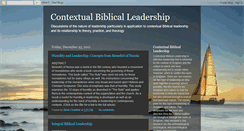 Desktop Screenshot of contextualbiblicalleadership.blogspot.com