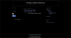 Desktop Screenshot of letra-video-musica.blogspot.com