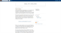 Desktop Screenshot of nbatvonline.blogspot.com