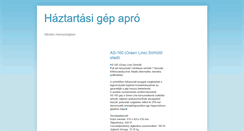 Desktop Screenshot of gepek-haztartasigep.blogspot.com