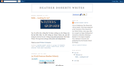 Desktop Screenshot of heatherdohertywrites.blogspot.com