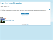 Tablet Screenshot of inventionhomenewsletter.blogspot.com