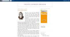 Desktop Screenshot of orioncookersmoker.blogspot.com