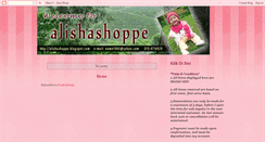 Desktop Screenshot of alishashoppe.blogspot.com