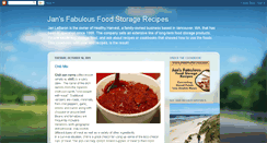 Desktop Screenshot of jansfoodstoragerecipes.blogspot.com